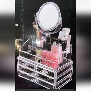 Masirs Cosmetic Organizer with Mirror